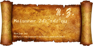 Meissner Zétény névjegykártya